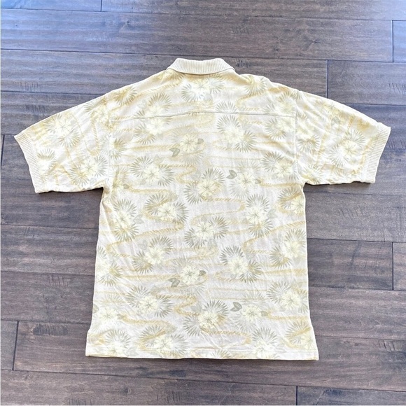 Tommy Bahama Mens M Hawaiian Floral Print Polo Shirt 100% Cotton - Picture 2 of 8